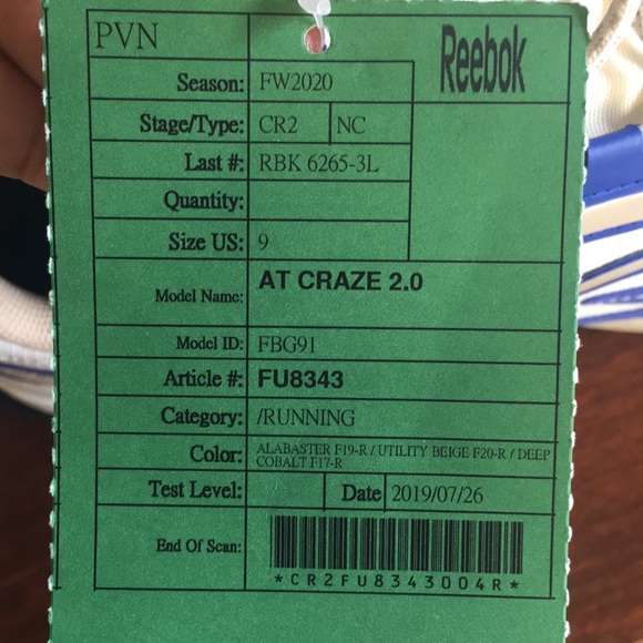 Reebok Men's at Craze 2.0 Running Shoe: Size 9 - Picture 9 of 9